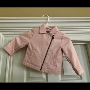 Baby Gap Pink Leather Jacket 18-24 MOs 💕